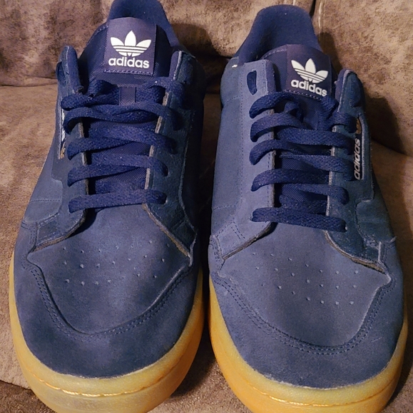 adidas continental 80 blue suede